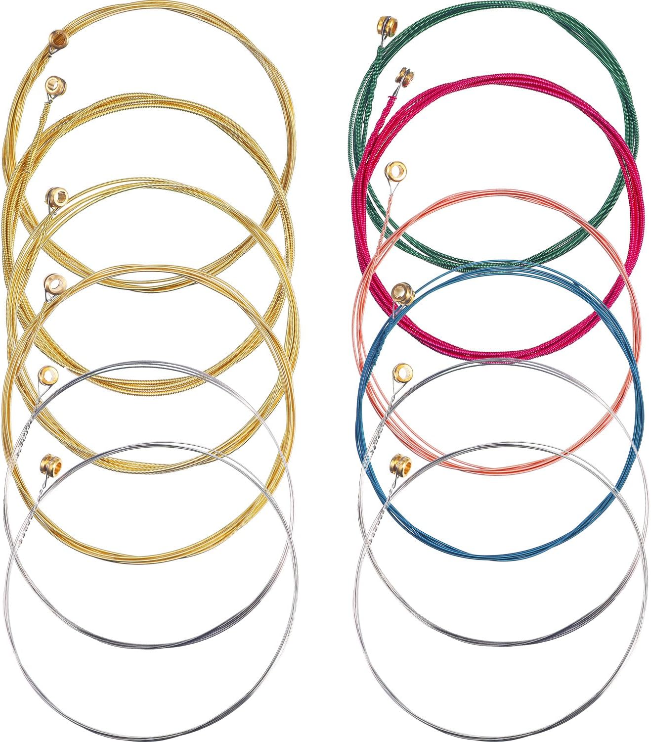 Vibrant Guitar Strings for Acoustic - 12 Steel Strings Set