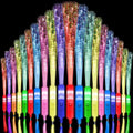 96 Pack Multicolor Fiber Optic Wand Glow Wands - Party Favor Bulk