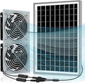 LILDIHO Waterproof Solar Powered Fan Kit Pro - Dual Fan Ventilation