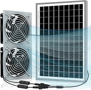 LILDIHO Waterproof Solar Powered Fan Kit for DIY Cooling Projects