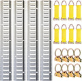 E-Track Tie Down Rail Kit 8ft Horizontal with O-Rings - Secure Cargo