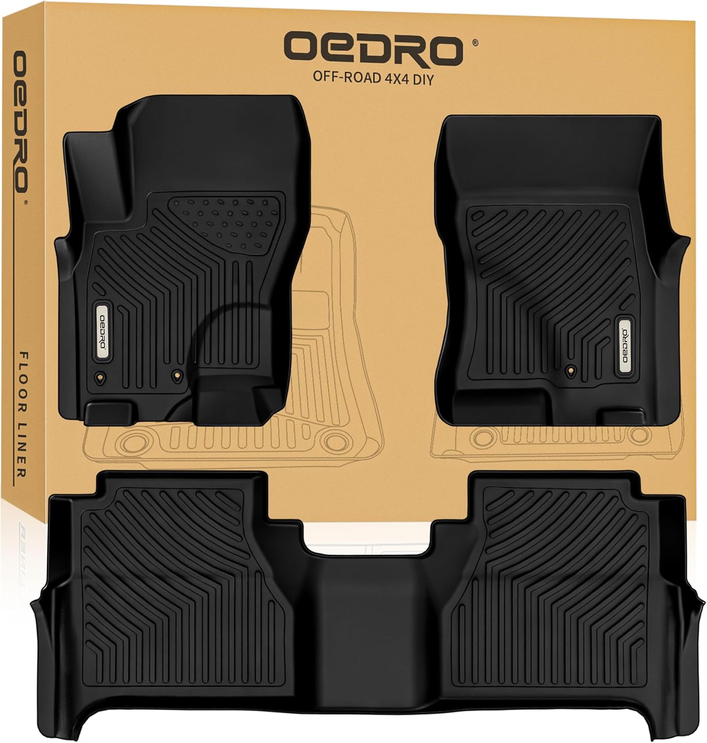 OEDRO Floor Mats for 2008-2021 Nissan Frontier Crew Cab
