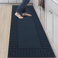 Non Slip Kitchen Runner Rug 24x71 - Absorbent Machine Washable Navy
