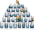 Glass Bud Vase Set of 30 - Vintage Crystal Vases for Flowers