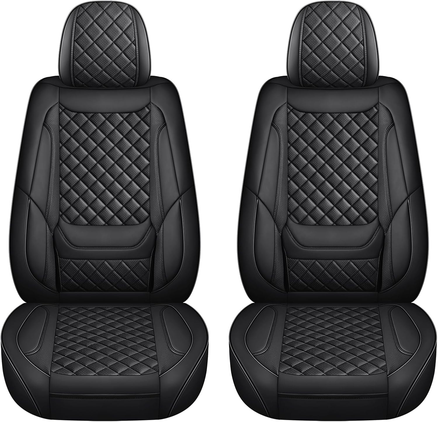 Leather Front Seat Covers for Cars - Breathable and Waterproof
