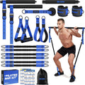 Pilates Bar Kit for Men Women with 210lbs Heavy Resistance Bands