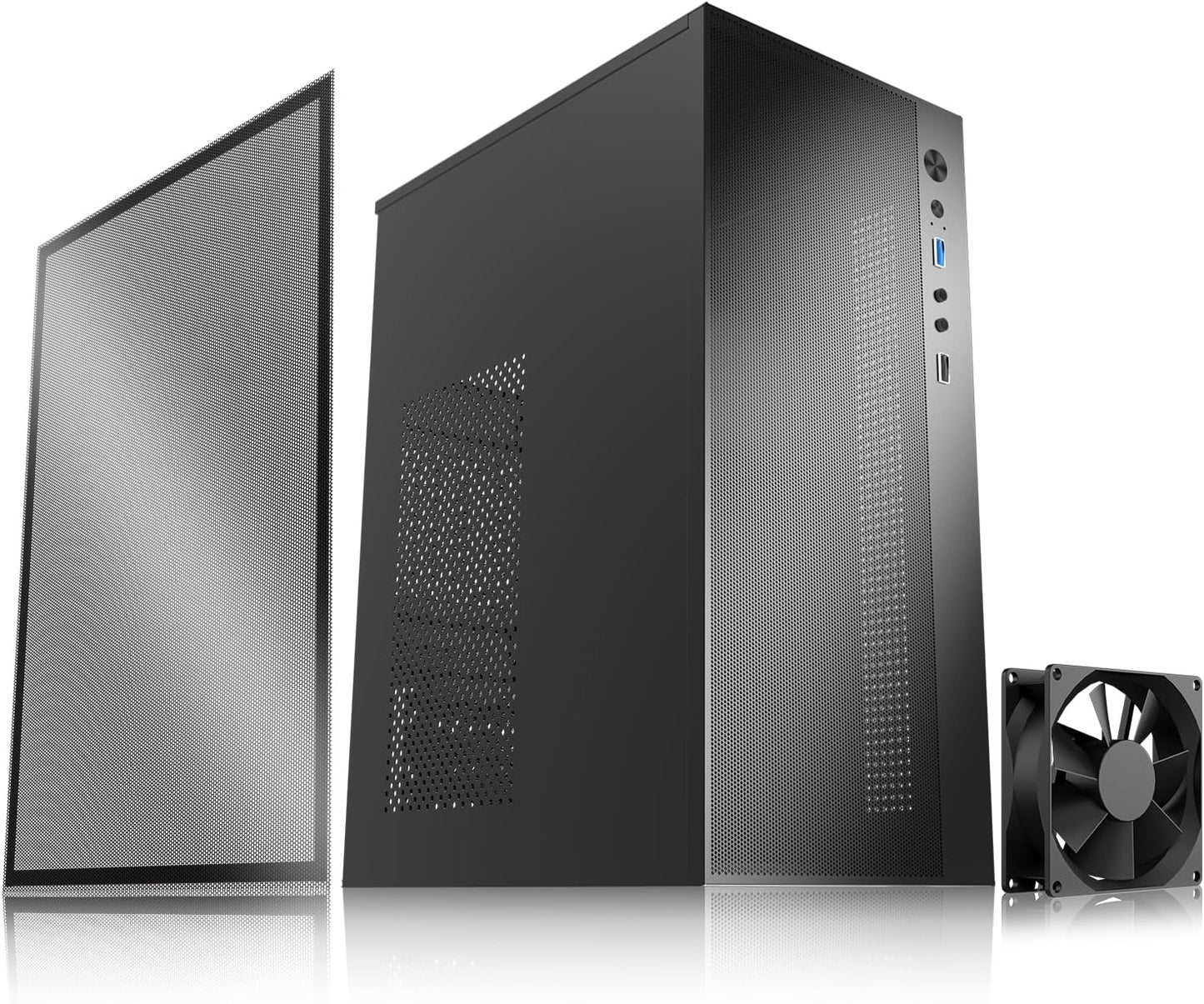 Micro ATX Case with Ventilated Airflow Design for Optimal Cooling