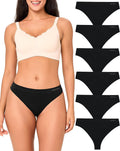 BAMBOO COOL Women's Thongs Seamless Breathable Mid Waist - Soft Fit