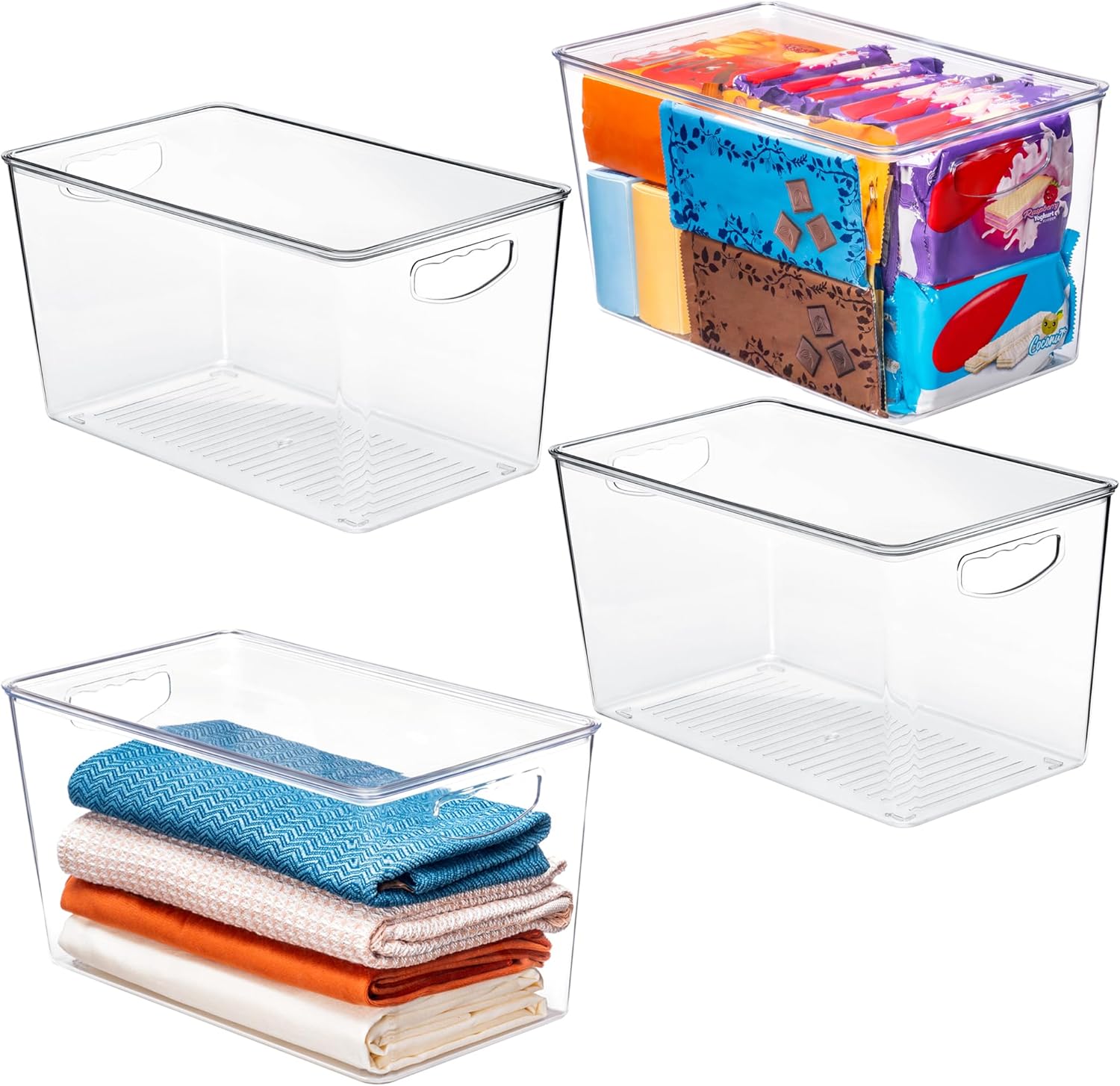 Clear Storage Bins with Lids - Perfect for Home Organization