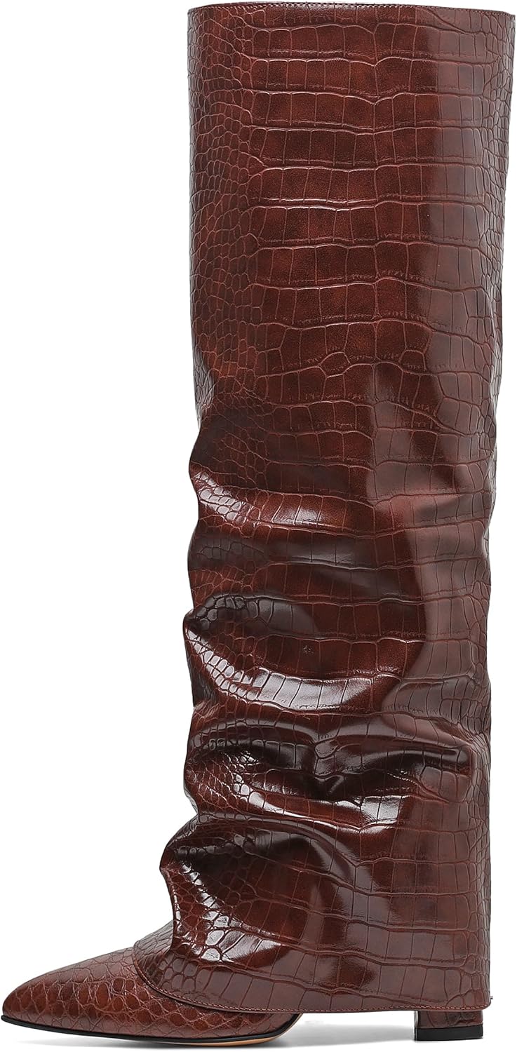SaraIris Women's Slouchy Knee High Boots - Stylish and Versatile