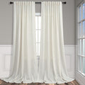 Pitalk 90 Inch Curtains 2 Panels Set Cream Ivory - Semi Privacy Linen