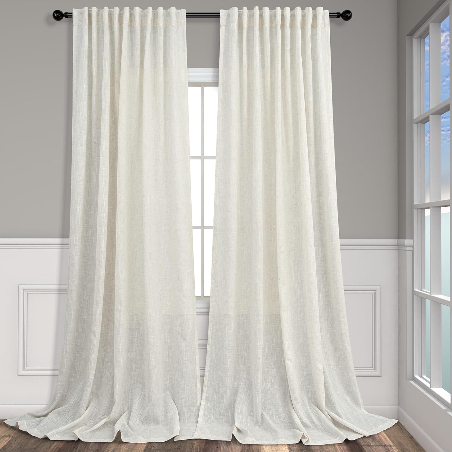Elegant 90 Inch Curtains Set for Home Office and Living Room