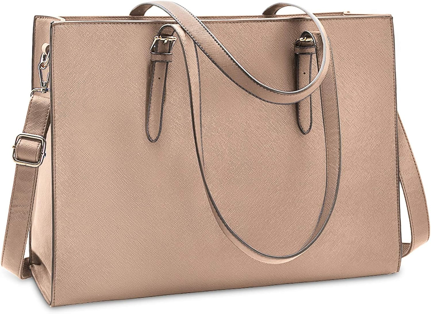 Waterproof Lightweight Leather Laptop Bag for Women 15.6 Inch