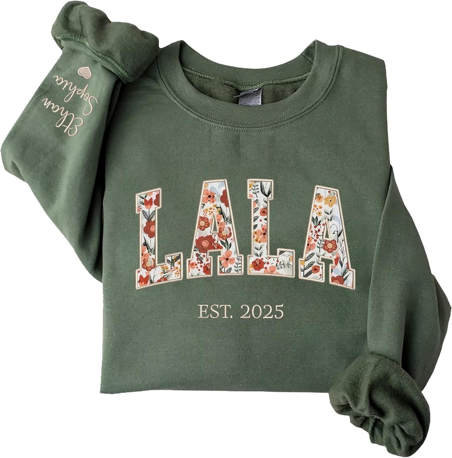 Personalized Floral Grandma Sweatshirt - Custom Embroidered Gift - GAMMIE