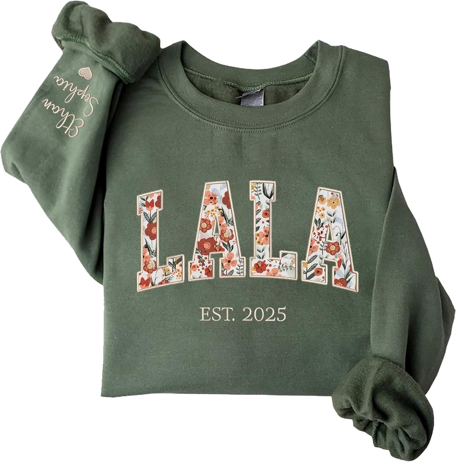 Personalized Floral Grandma Sweatshirt - Custom Embroidered Gift - GAMMIE