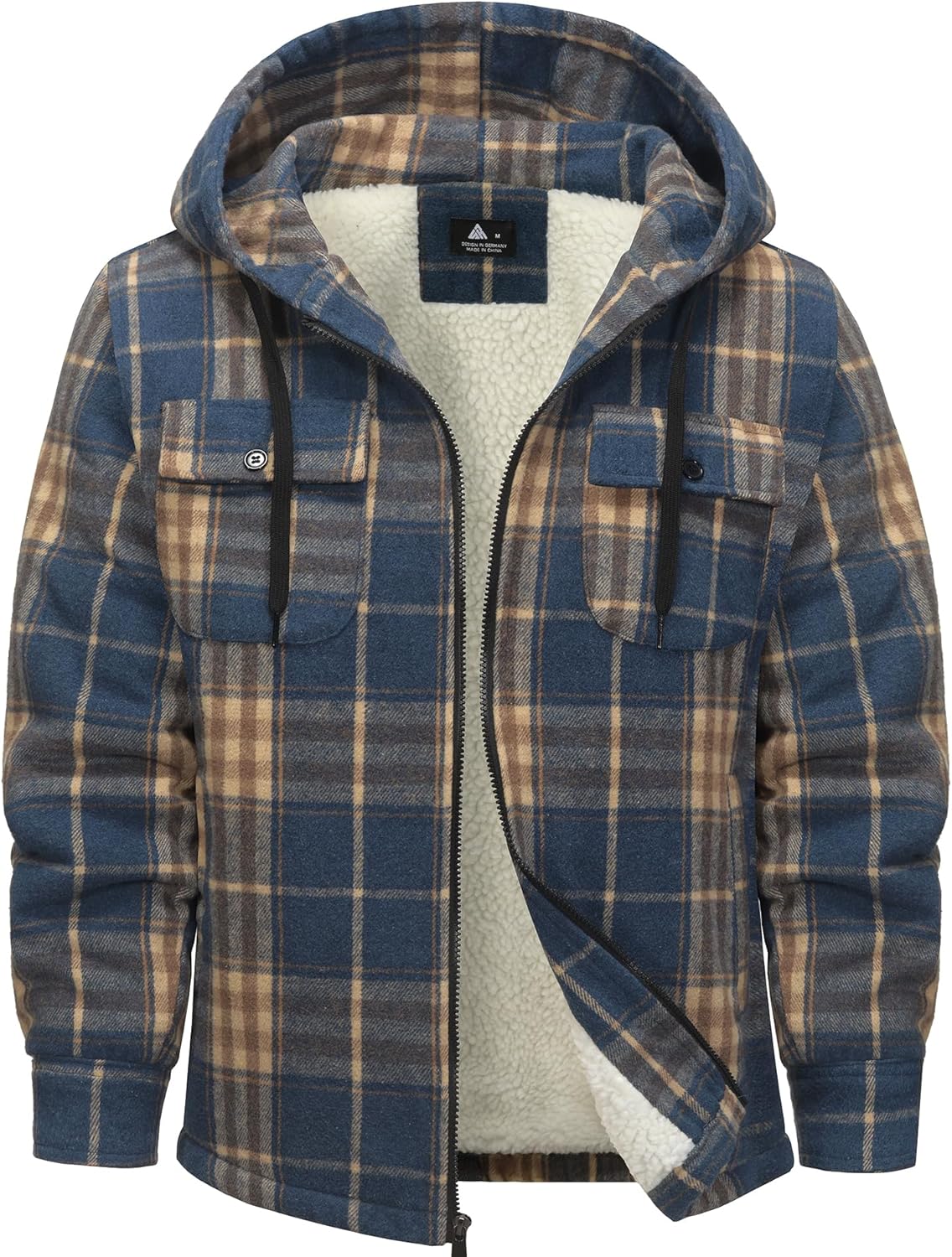 Men Winter Coat Flannel Plaid Shirt Jacket for Ultimate Warmth