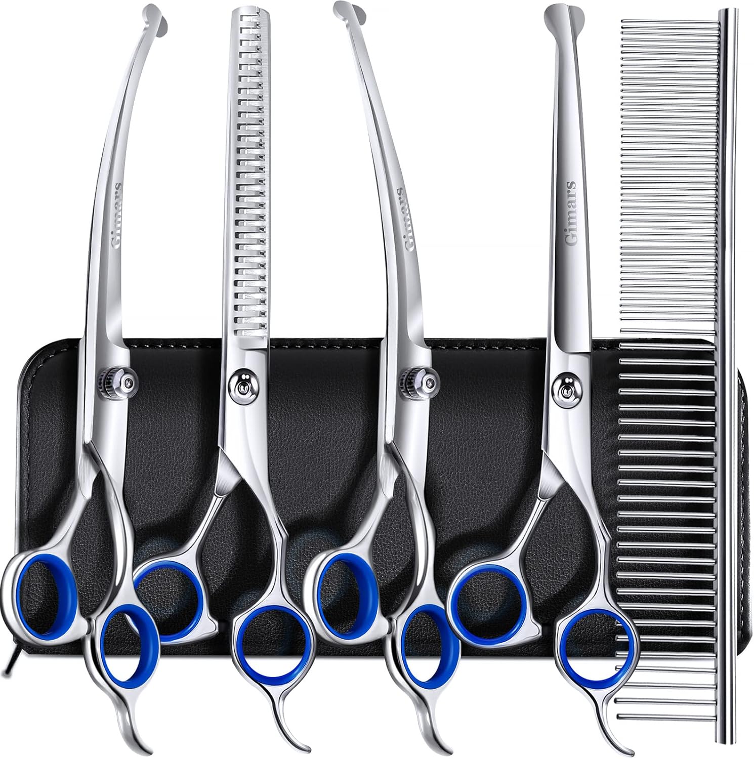 Gimars 7.0in Professional Dog Grooming Scissors Set for Pets