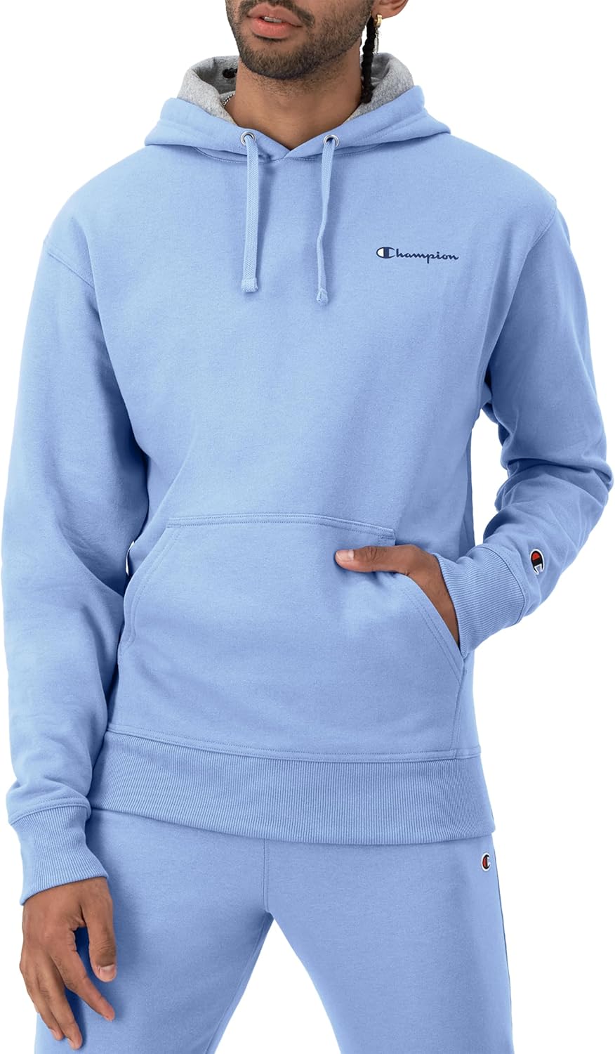 Champion Men's Fleece Script Logo Hoodie for Comfort and Style