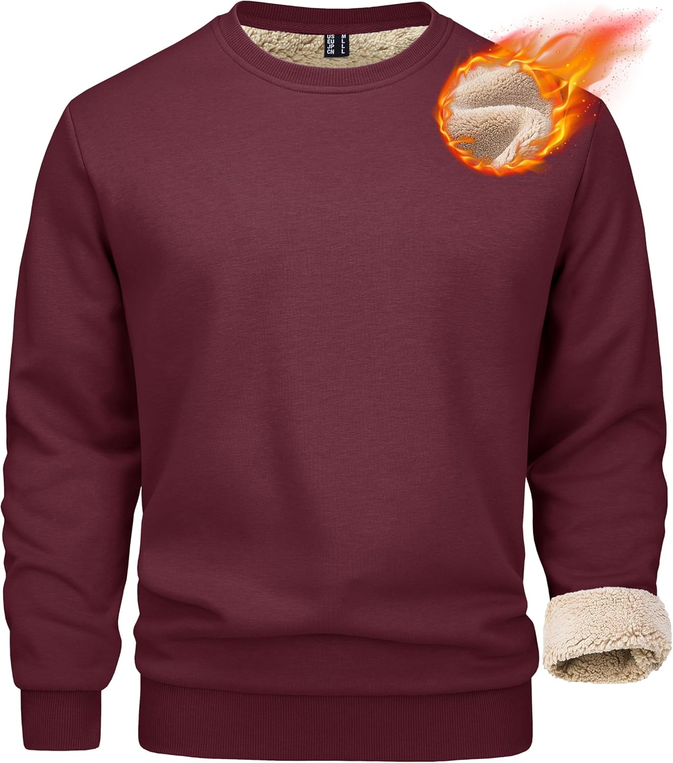 MAGCOMSEN Men's Sherpa Lined Sweatshirts for Ultimate Warmth