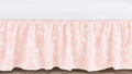Pink Floral Vintage Lace Crib Bed Skirt - Elegant Blush Nursery