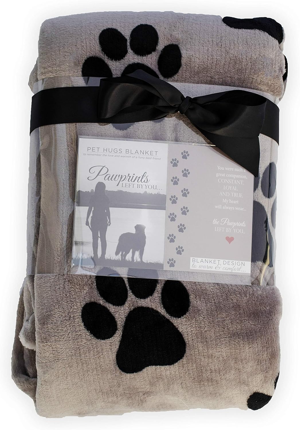 Pawprints Left by You Pet Memorial Blanket for Comforting Grief