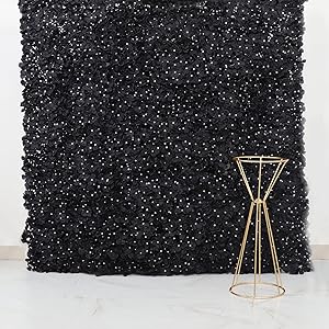 Black Silk Hydrangea Flower Mat for Wedding Event Decor