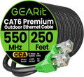 GEARit RJ45 Cat-6 Ethernet Patch Cable 250 ft - Direct Burial Outdoor
