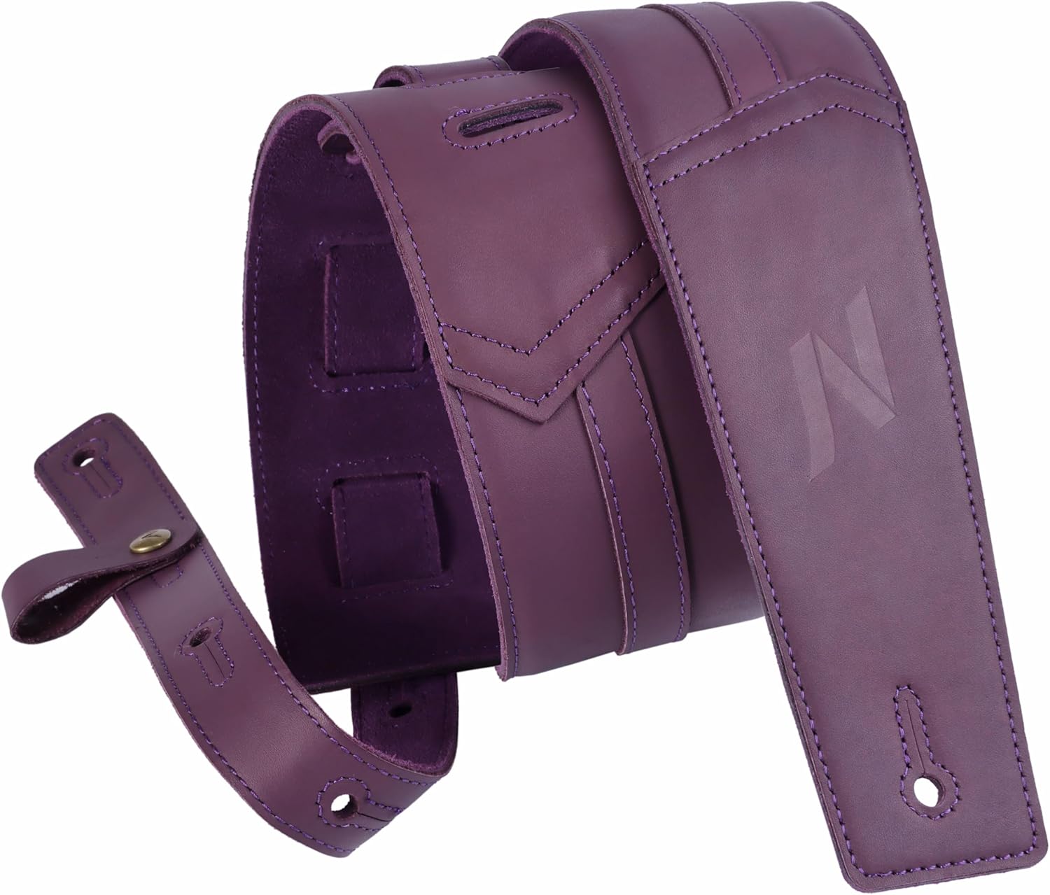 Nefelibata 3in Guitar Strap: Full Grain Leather Comfort & Style
