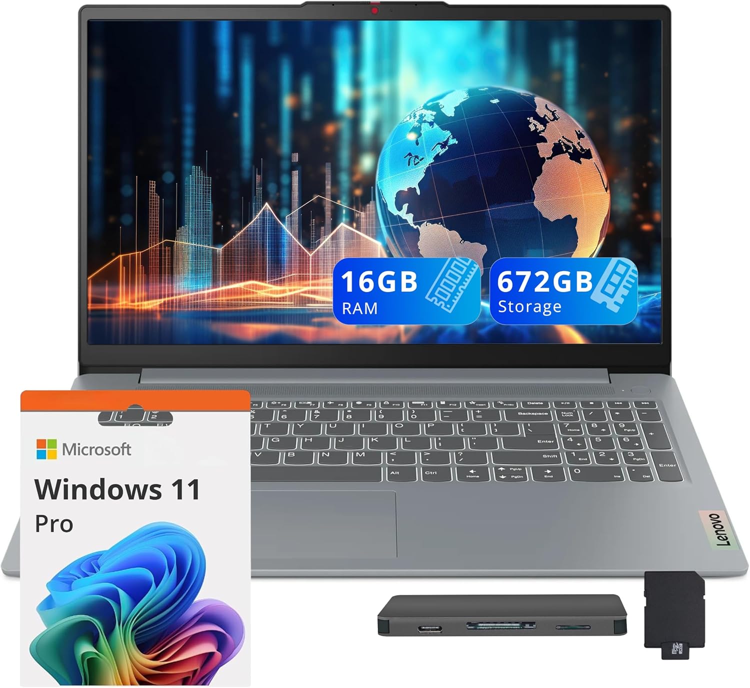 Lenovo IdeaPad Slim 3 15.6 FHD Laptop with Ryzen 5 and 16GB RAM