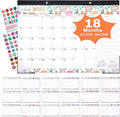 Desk Calendar 2025 18-Month Desktop Planner 17 x 12 - Large Monthly