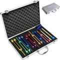 Chakra Tuning Forks Set for Healing - 8 Multicolour Forks with Case
