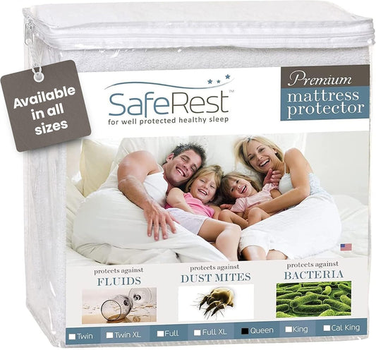 SafeRest Waterproof Queen Mattress Protector for Ultimate Comfort