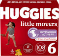 Huggies Size 6 Little Movers Diapers 108 Count - Active Toddler Fit