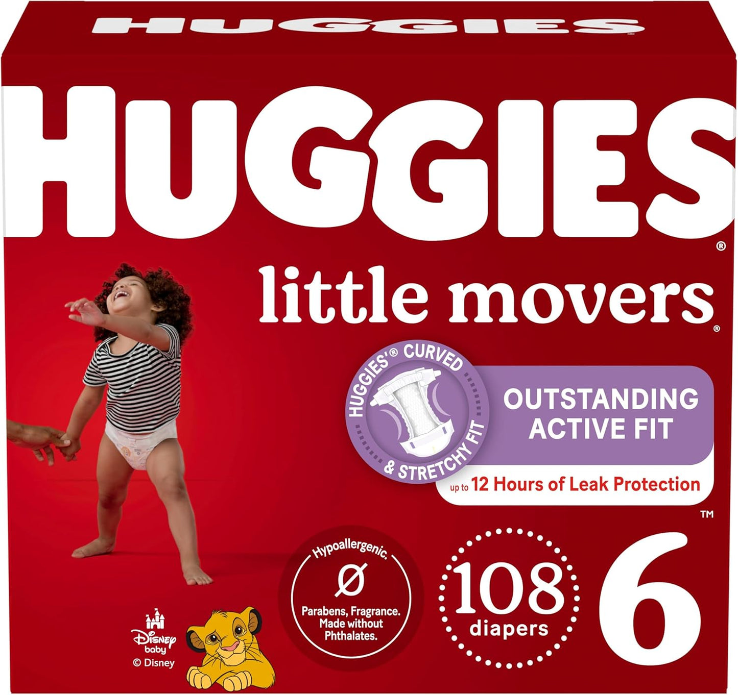 Huggies Size 6 Diapers for Little Movers - 108 Count Pack