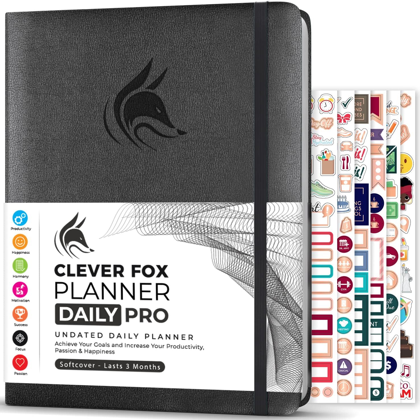 Clever Fox Daily Planner Pro - A4 Size for Productivity Boost