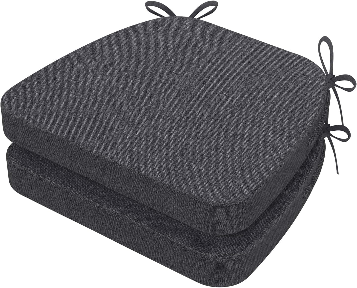 D-Shaped Chair Cushions for Dining, 2 Thick, Set of 2