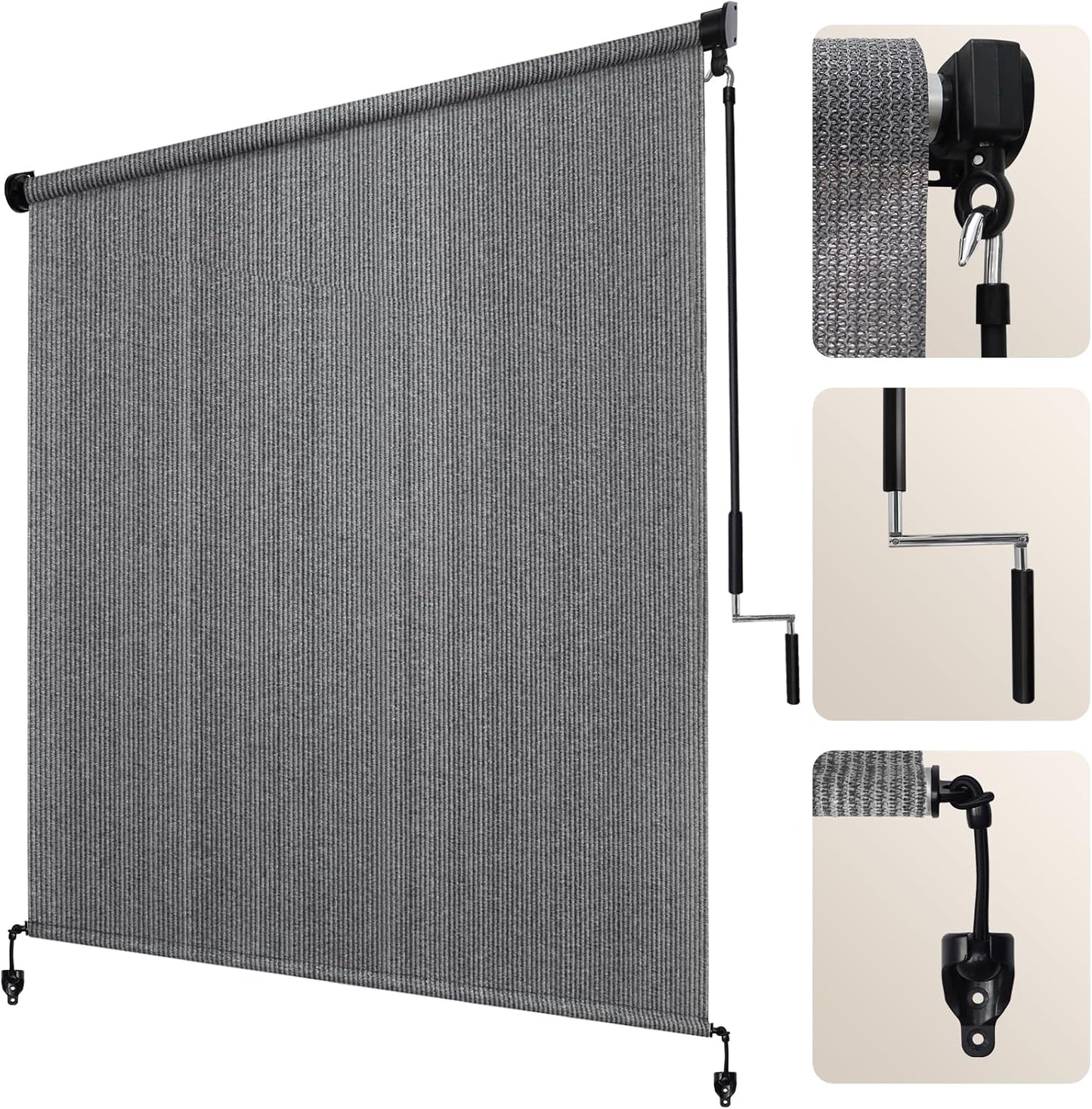 Artpuch Outdoor Roller Shade for Patios - Cordless Blinds