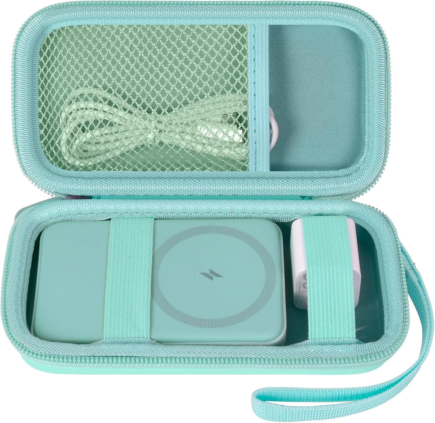 Compact Green Case for Anker Magnetic Battery Charger