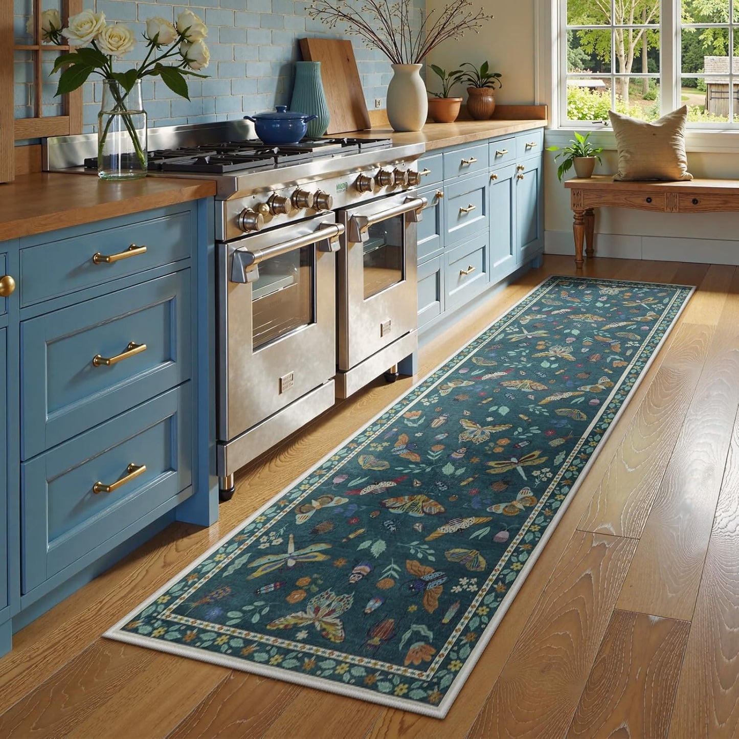 Lahome Insect Hallway Runner Rug, Soft Non-Slip Carpet for Home