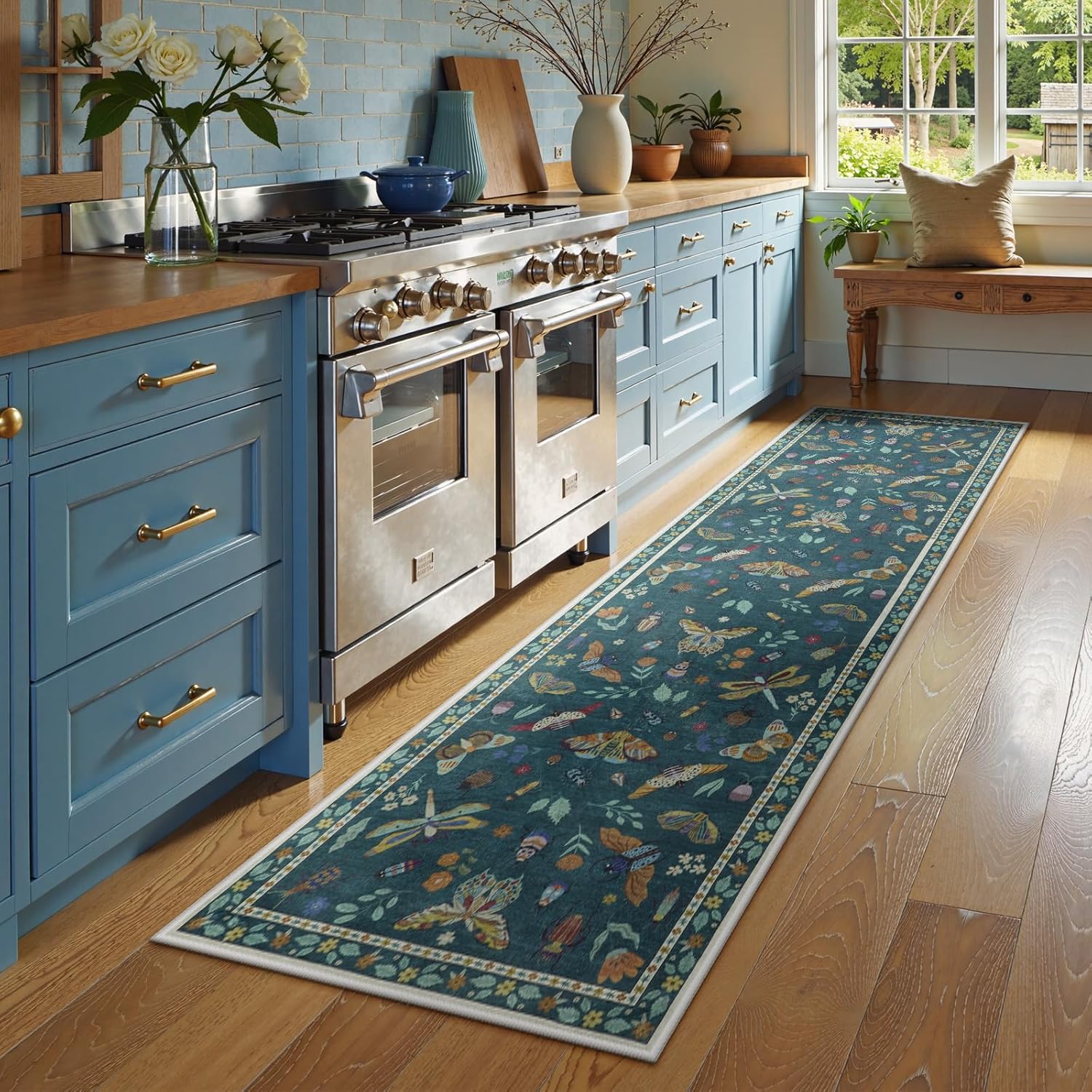 Lahome Insect Hallway Runner Rug, Soft Non-Slip Carpet for Home
