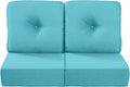 Luxury 22x24/22x25 6-Inch Outdoor Seat Cushions - Supportive Turquoise