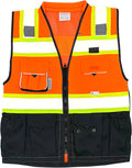 C Vest for Mens Safety Vest With Zipper and Utility Pockets - Premium