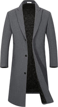 APTRO Men's Luxury Full Length Trench Coat - Warm Merino Wool Overcoat