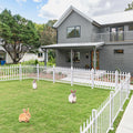 Vinyl Picket Fence Panel 38.6in x 84in - White Decorative Yard Fence