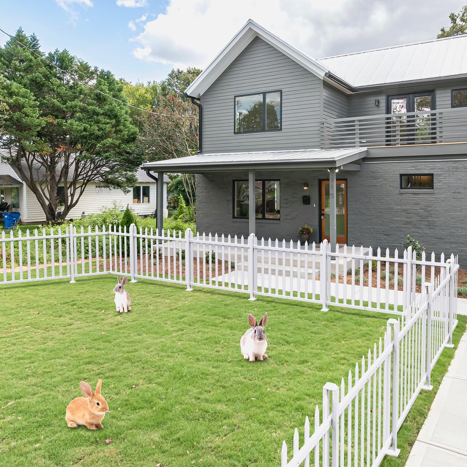 White Vinyl Picket Fence Panels - Enhance Your Outdoor Space!