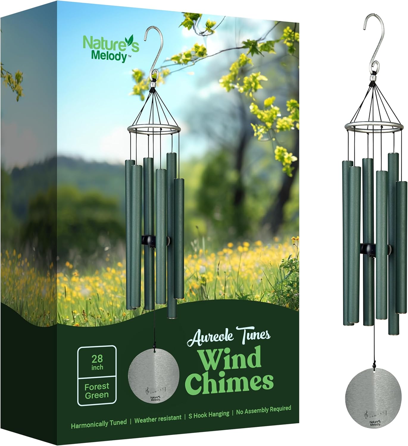 Nature's Melody Aureole Tunes Wind Chimes for Outdoor Spaces