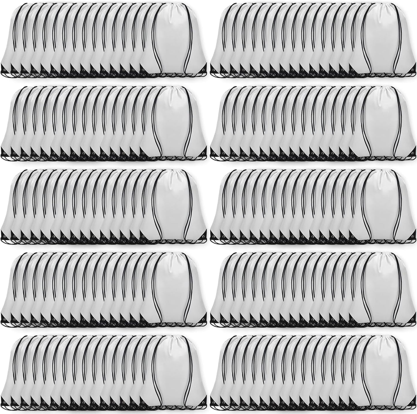 150Pcs Drawstring Backpack Bulk Cinch Sackpack for Gym Trips