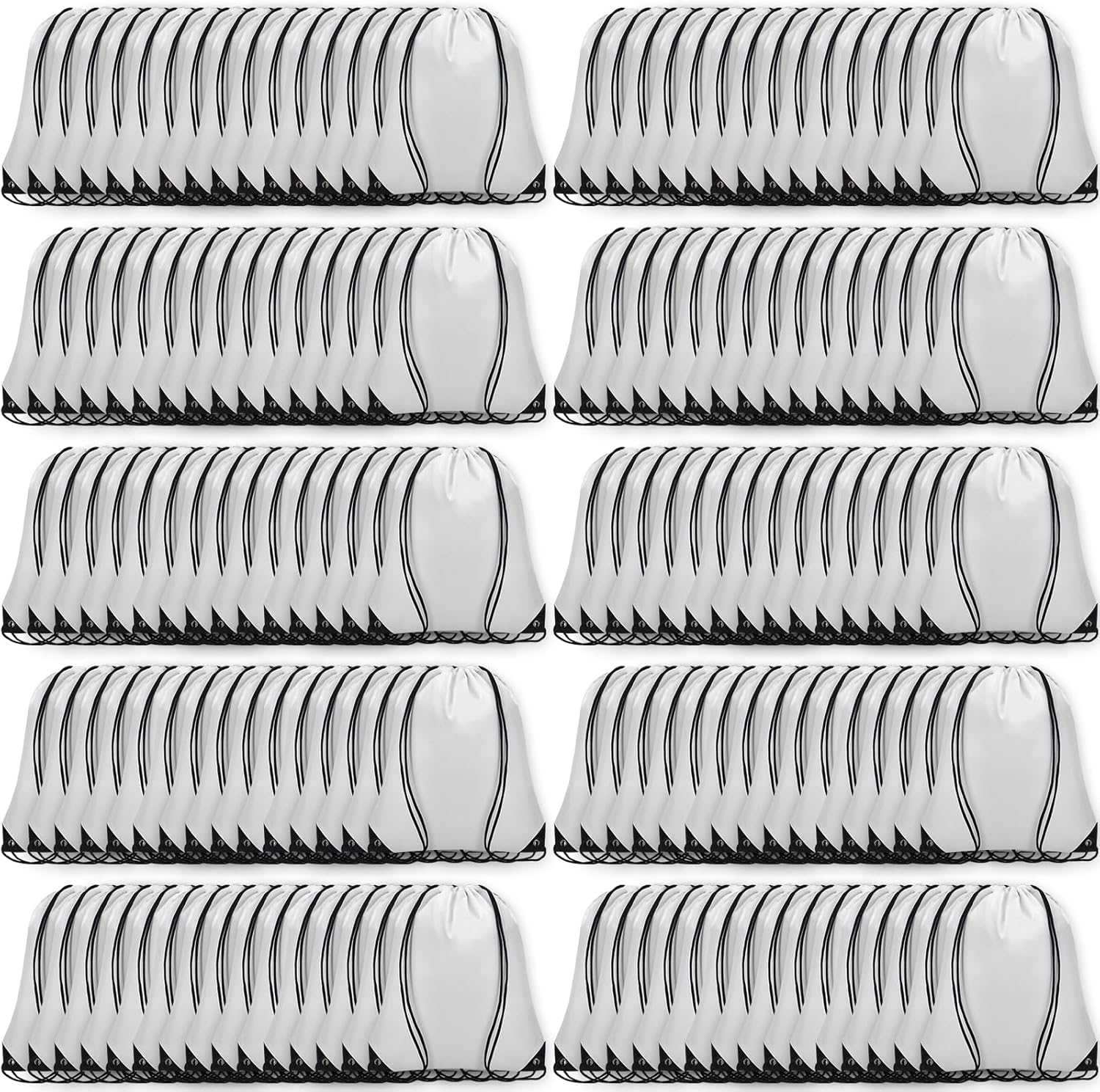 150Pcs Drawstring Backpack Bulk Cinch Sackpack for Gym Trips