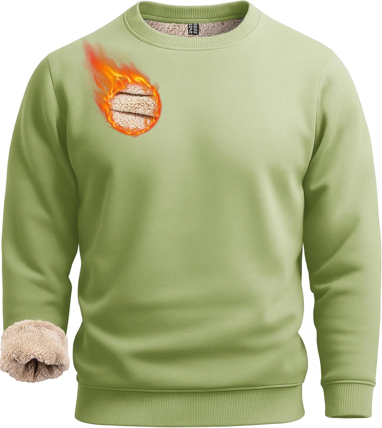 Boladeci Men's Full Sherpa Lined Crewneck Sweatshirts Review