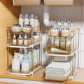 Delamu 3-Tier Pull-Out Under Sink Organizer - Stackable Storage
